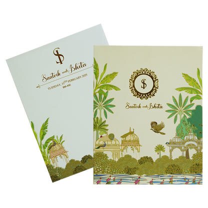 Cream Traditional Royal Marriage Card-King of Cards