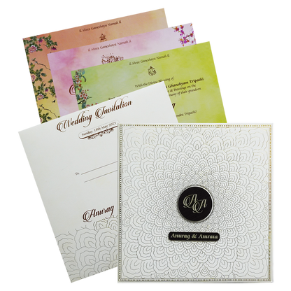 Ivory Padded Wedding Card-King of Cards