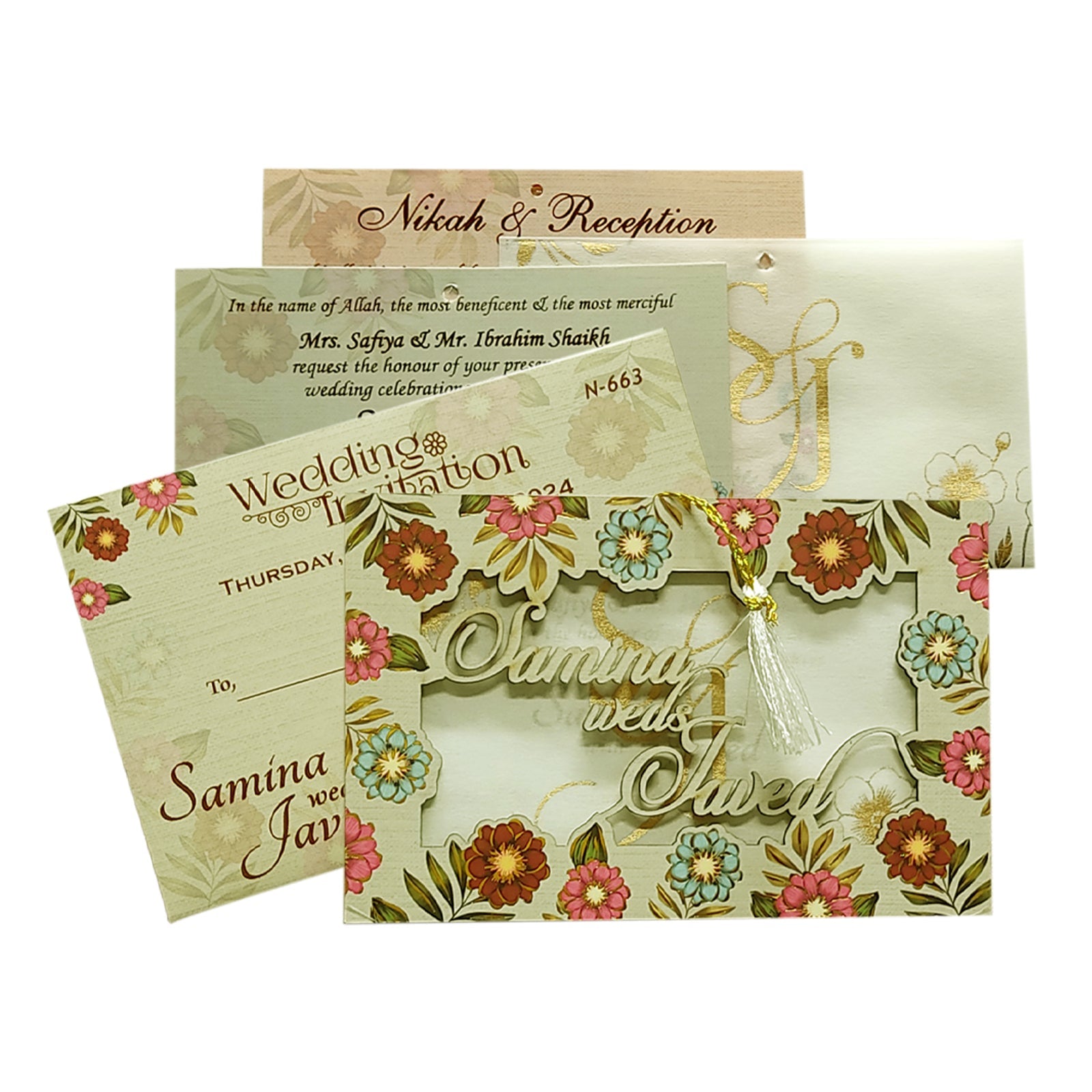 Light Grey MDF Invitation-KVN06630