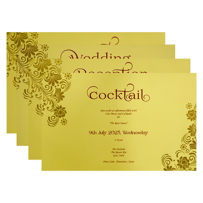 Light Yellow Wedding Card-King of Cards