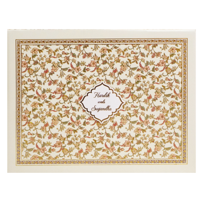 Yellow Persian Floral Royal Wedding Box-King of Cards