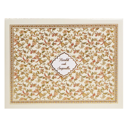 Yellow Persian Floral Royal Wedding Box-King of Cards