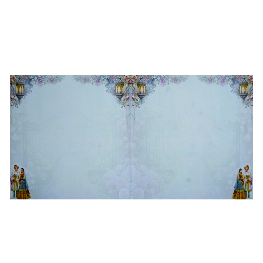 Jade Green Bride and Groom Wedding Card-KNSN6709B