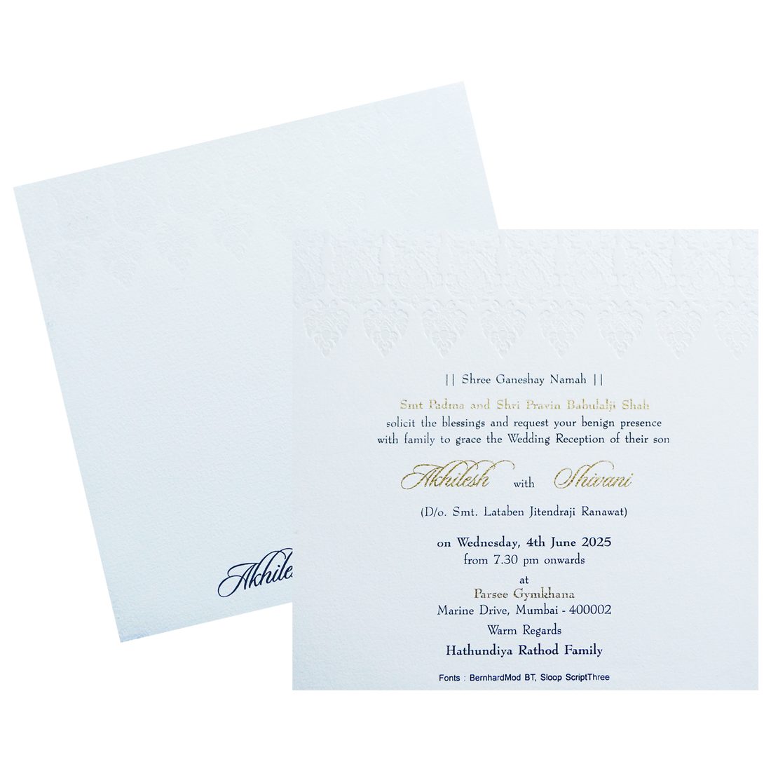 Make your event special with our exclusive White MDF Single Invitation. Shop now! ?WhatsApp Support ?Express Delivery.