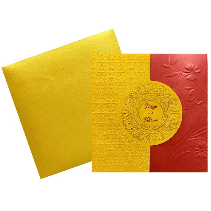 Gold Red Ganesha Wedding Invitation Card-King of Cards