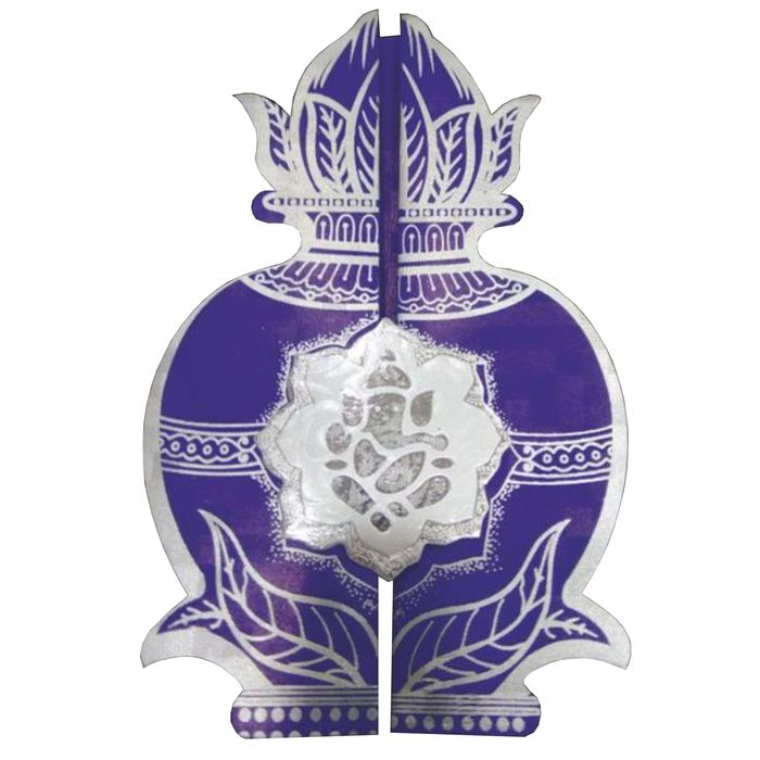 Bright Blue Shading Traditional Vessel Personal Wedding Card - KNHM810B-King of Cards