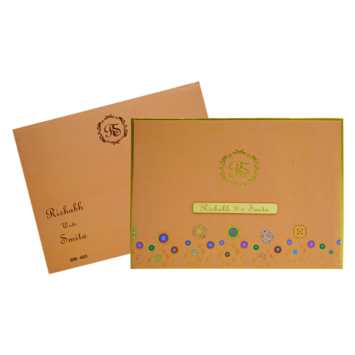 Orange Padded Designs Wedding Card-King of Cards