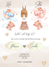 Teddy Bear Gender Reveal Invitation-AAGRI015