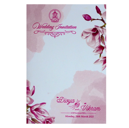 Pink Floral Single Sheet Card-King of Cards