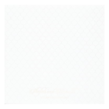 White Embossed Pattern Wedding Card-King of Cards