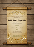 Traditional Scroll Rajasthani Wedding Invitations-King of Cards