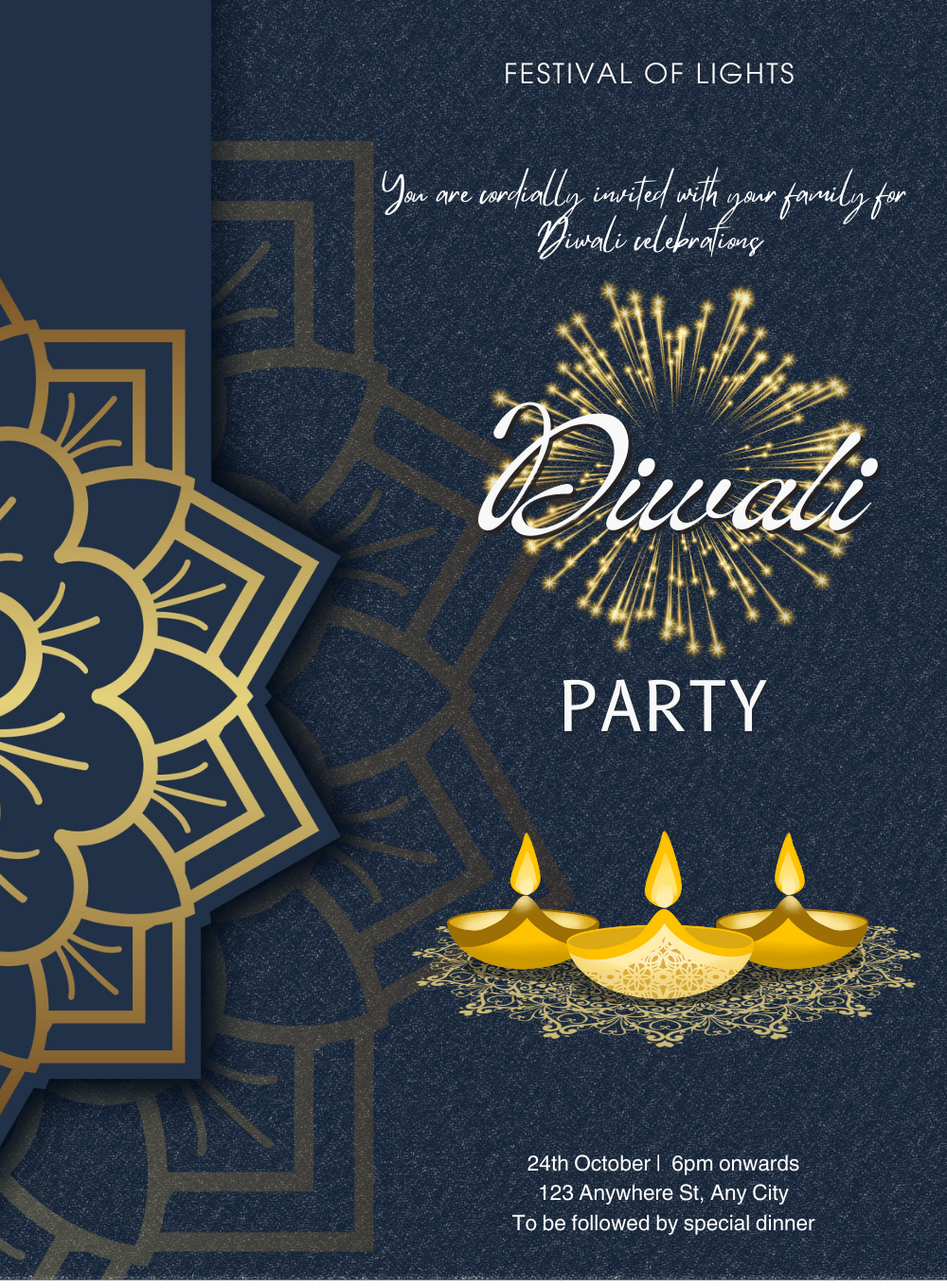 Tranquil Hues Diwali Invitations-AADWI009