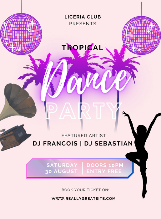 Tropical Dance Party Invitation-AADPI026