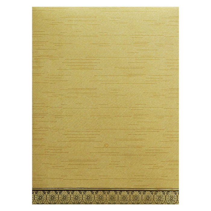 Metallic Gold Ganesha Nameplate Wedding Card-King of Cards