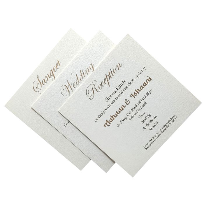 White Floral Invitation Card-King of Cards