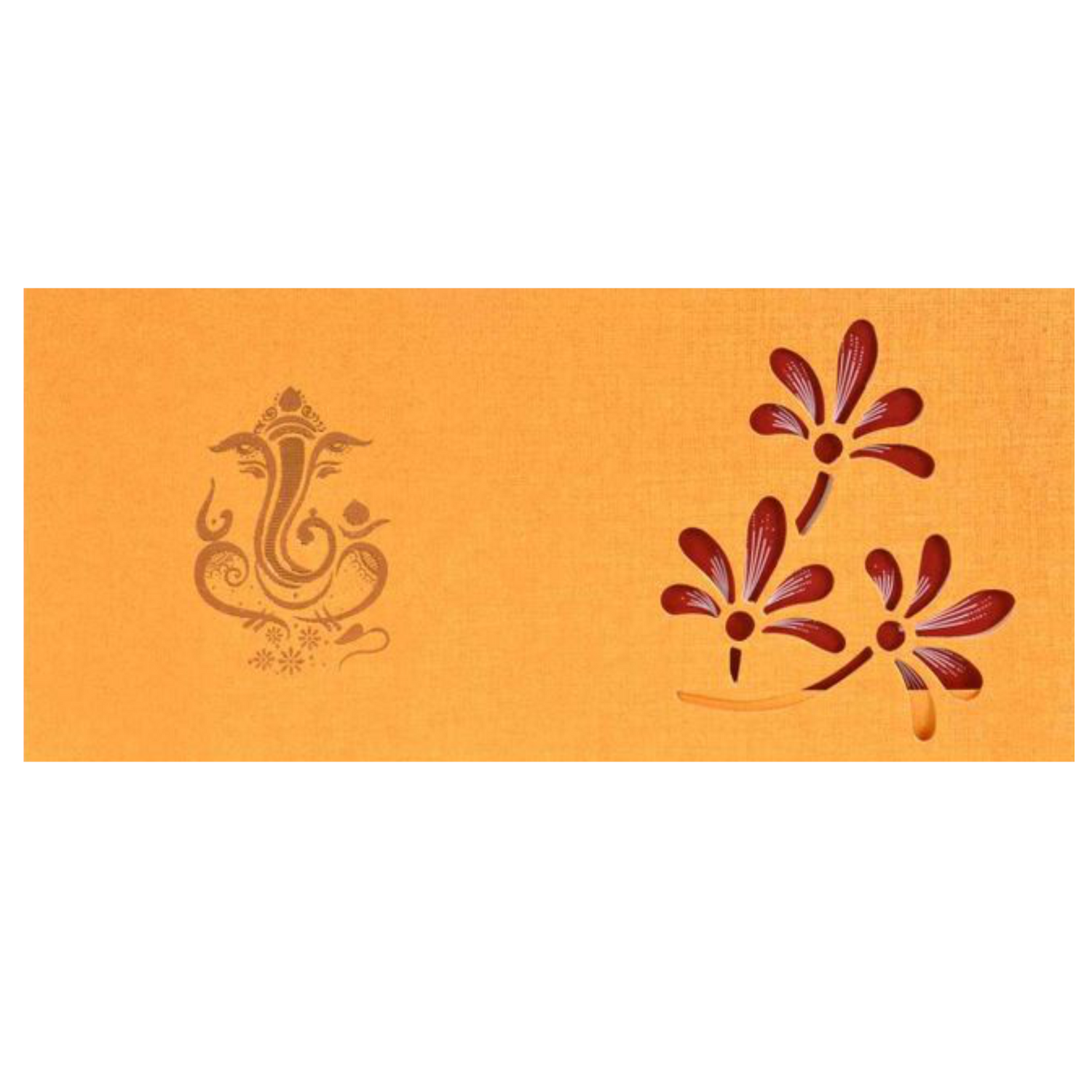 Awesome Blossom Theme With Ganesha Wedding Card-KNSPM314