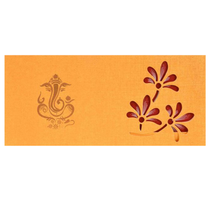 Awesome Blossom Theme With Ganesha Wedding Card-KNSPM314