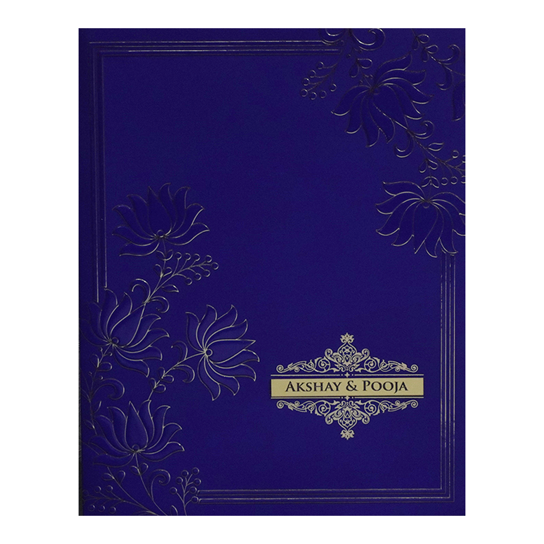 Blue Floral Marriage Card-KPR09420