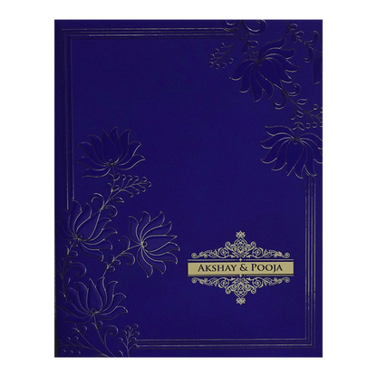 Blue Floral Marriage Card-KPR09420