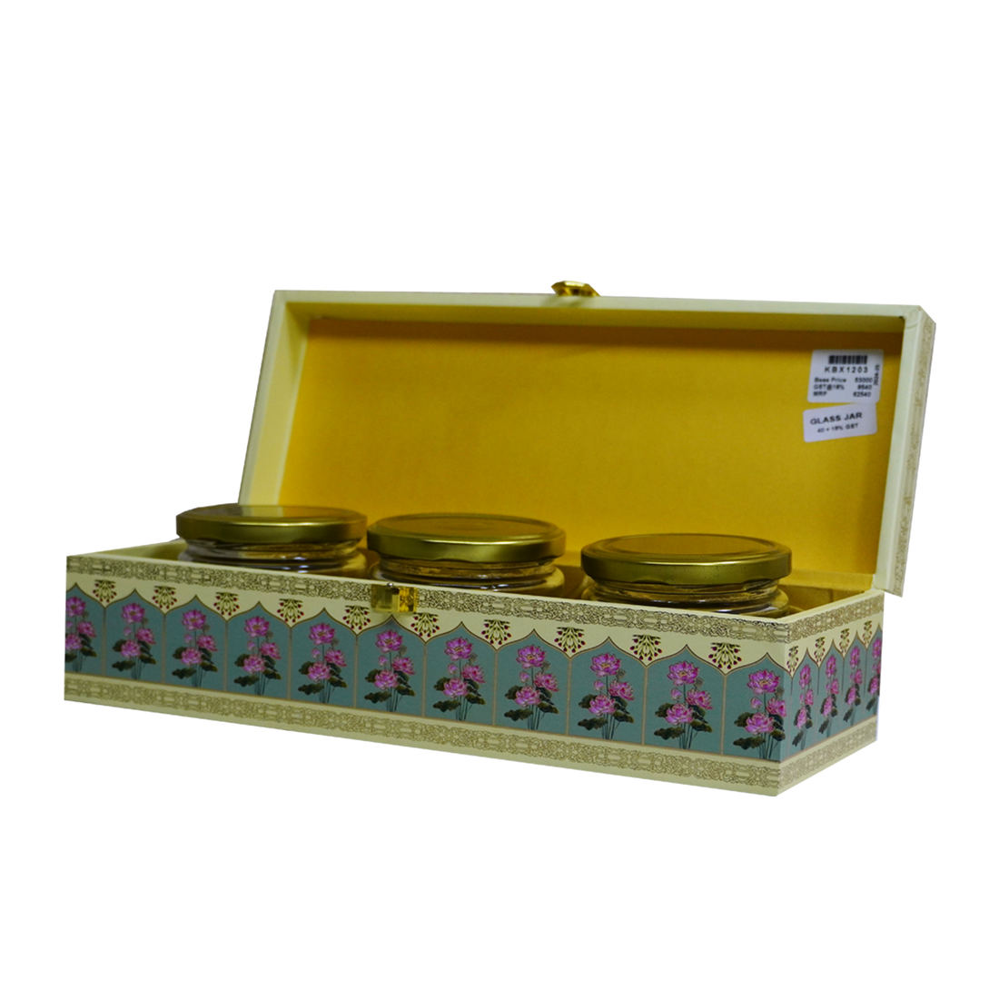 Cream Indian Inspired Box Invitation-KBX1203