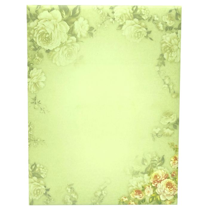 Pista Green Floral Design In Offset Wedding Card-KNKC4036-King of Cards