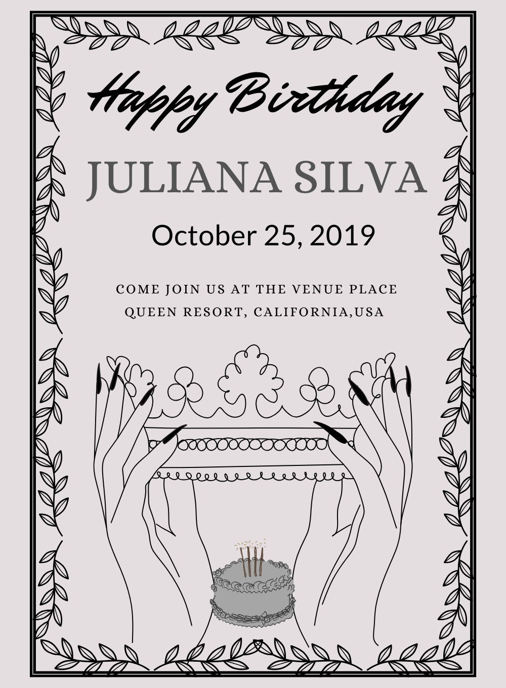 Grey Crown Birthday cards for her-AABCS002