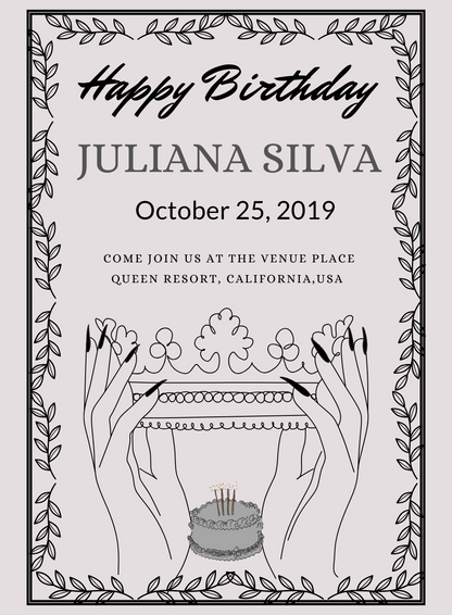 Grey Crown Birthday cards for her-AABCS002
