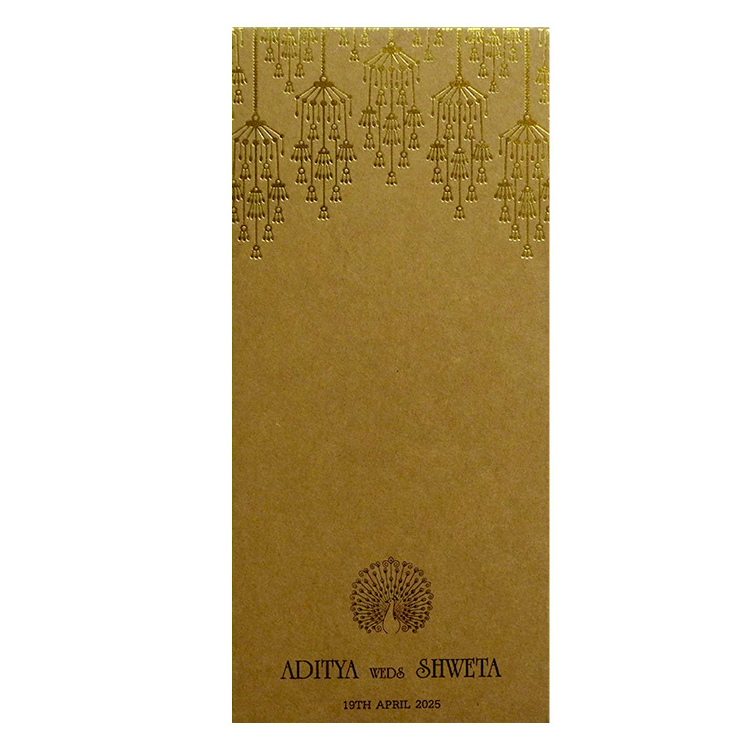 Light Brown Single Invitation-KRCS7171
