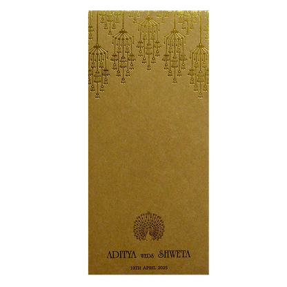 Light Brown Single Invitation-KRCS7171