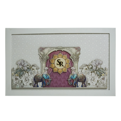 White Padded MDF Marriage Card-King of Cards