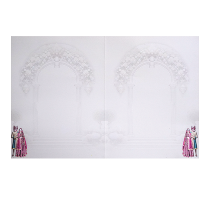 Brown Majestic Bride &amp; Groom Wedding Card-KNKJ1141