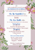 Dark Pink Flower Purple Theme Wedding Invitation-EINK0024