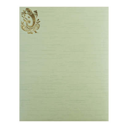Mint Green Musical Ganesha Wedding Card-KNKR5025N