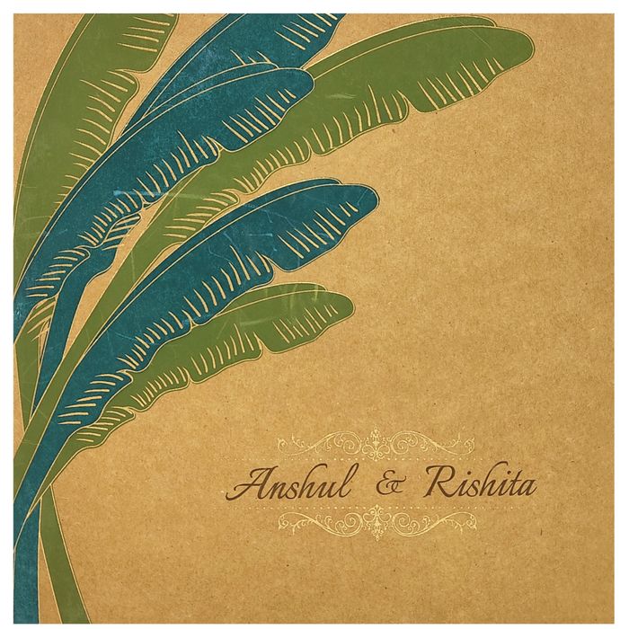 Kakhi Brown Wedding Card-King of Cards