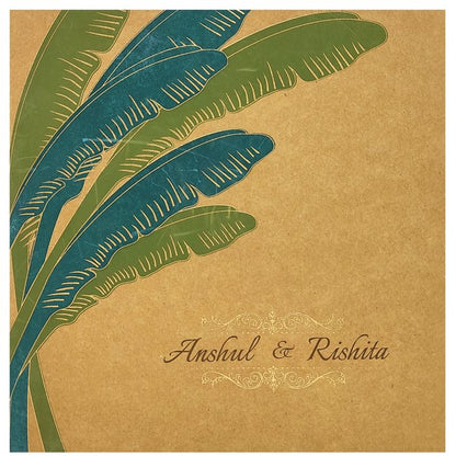 Kakhi Brown Wedding Card-King of Cards