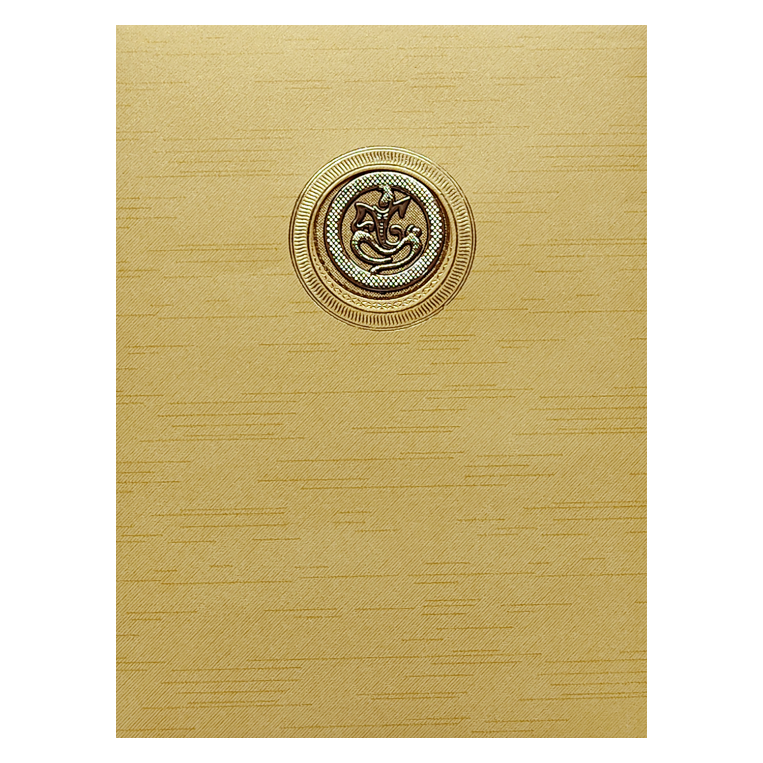 Gold Foil Baraat Ganesha Wedding Card-KNK7055C