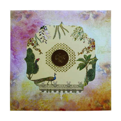 Pastel Shades Ivory Wedding Card-King of Cards