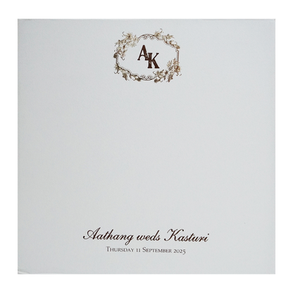 Ivory Laser Cut Padded Wedding Card-King of Cards
