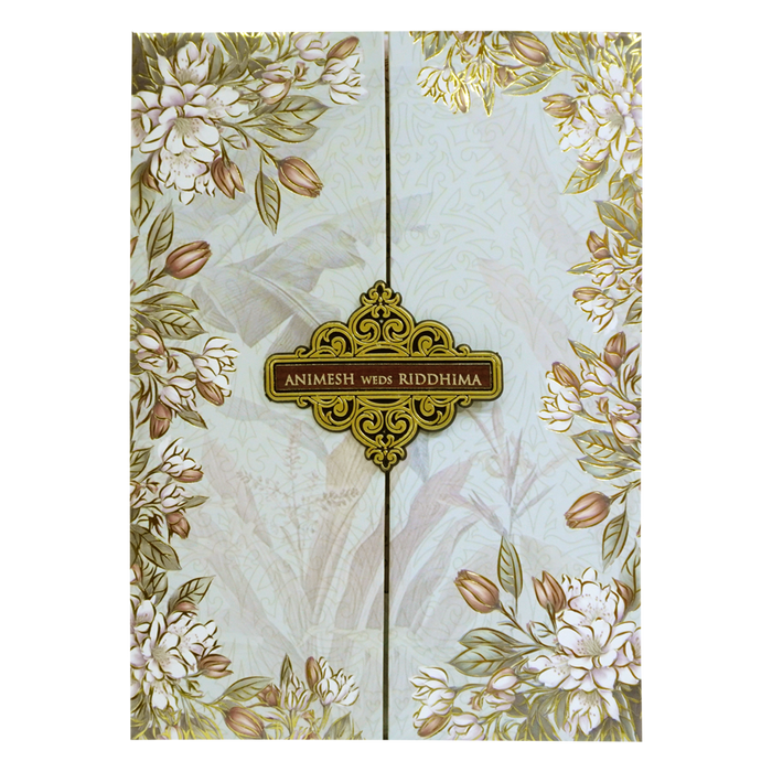 Pastel Light Blue Padded Invitation-King of Cards