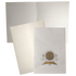 White Embossed Design Nameplate Invitation Card - KNCG1560
