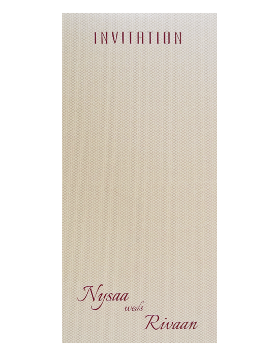 Cream Red Single Invitation Card-King of Cards