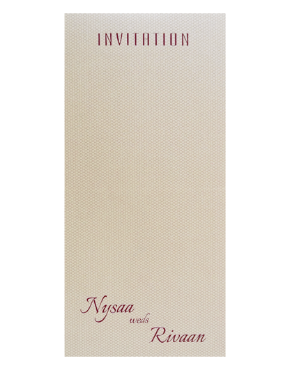 Cream Red Single Invitation Card-KRCS7220