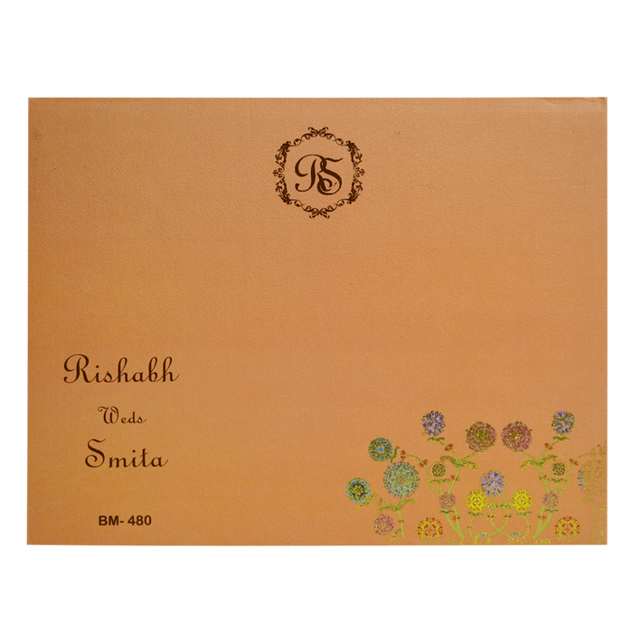 Orange Padded Designs Wedding Card-King of Cards