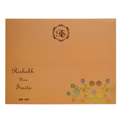 Orange Padded Designs Wedding Card-King of Cards