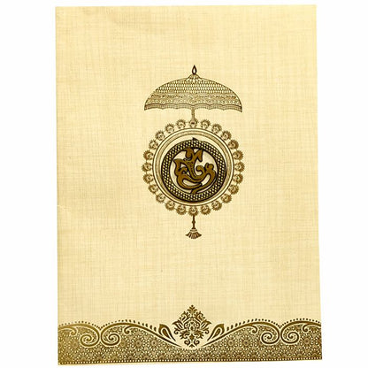 Sandal Metallic With Umbrella Design In Gold Foiling-KNCP24SG-King of Cards