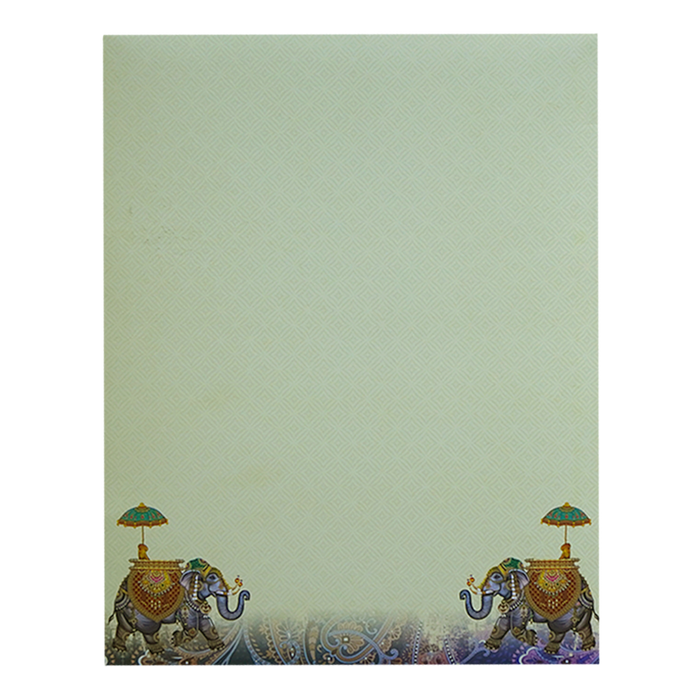 Beige Traditional Wedding Card-King of Cards