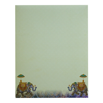 Beige Traditional Wedding Card-King of Cards