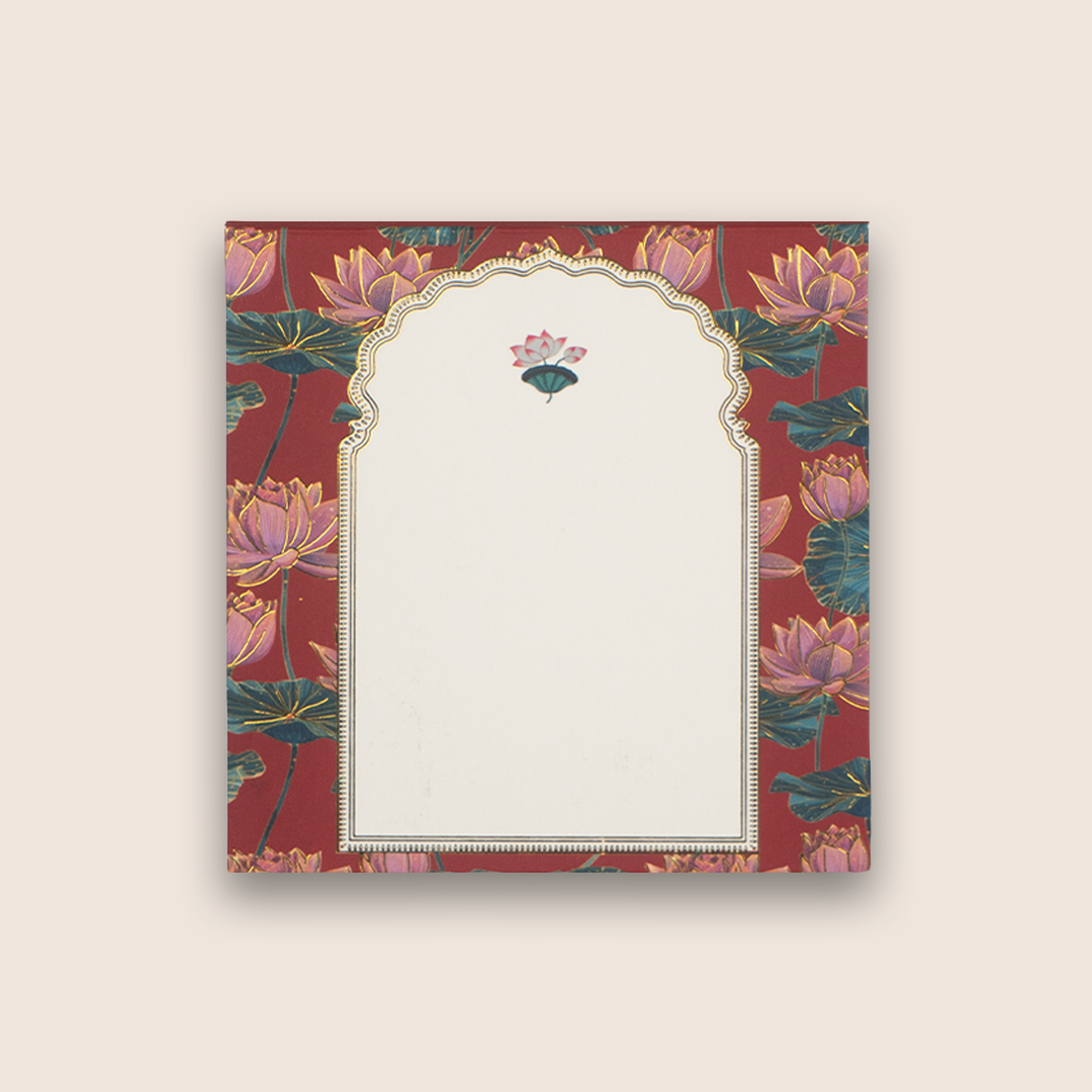 Maroon Lotus Floral Money Envelope - KRCE4420