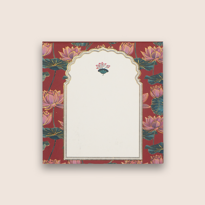 Maroon Lotus Floral Money Envelope - KRCE4420