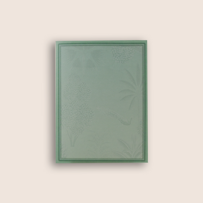 Green Bride Groom Laser Cut Bag Style Wedding Card - KNAS3107